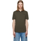 BALMAIN Khaki Small Vintage Embroidery Slim Fit Polo