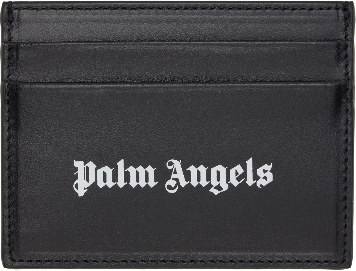 Palm Angels Black Classic Logo Card Holder