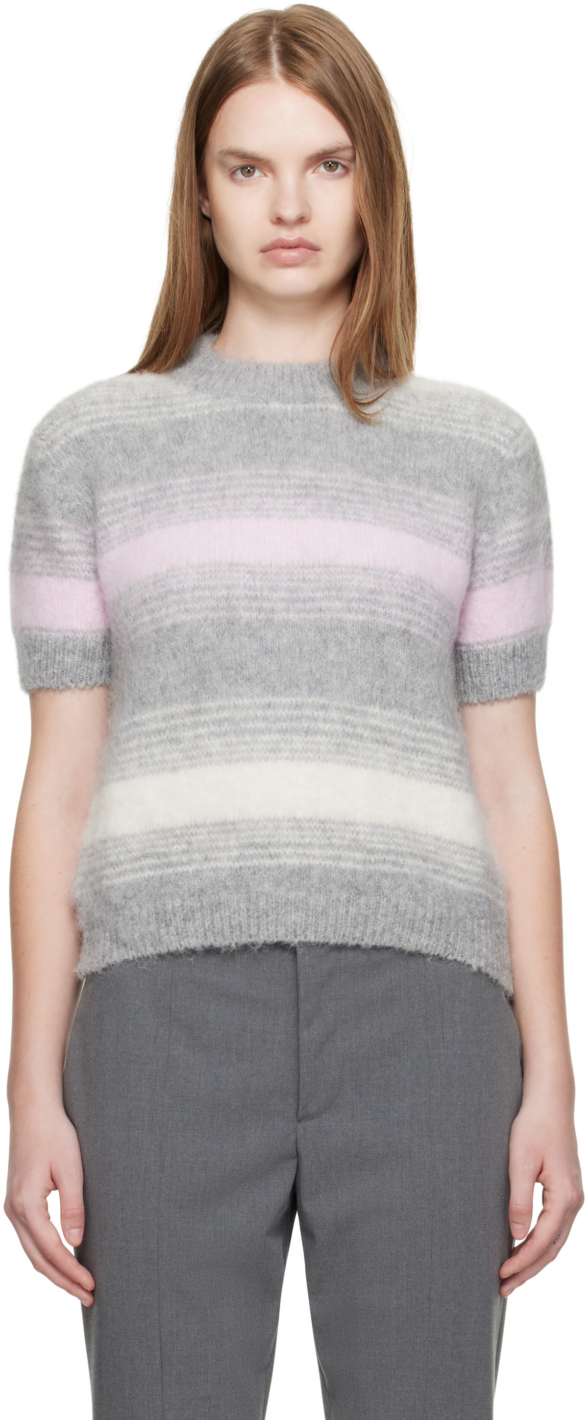 Kenzo Gray Kenzo Paris 'KENZO Speed Stripe' Sweater