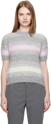 Kenzo Gray Kenzo Paris 'KENZO Speed Stripe' Sweater