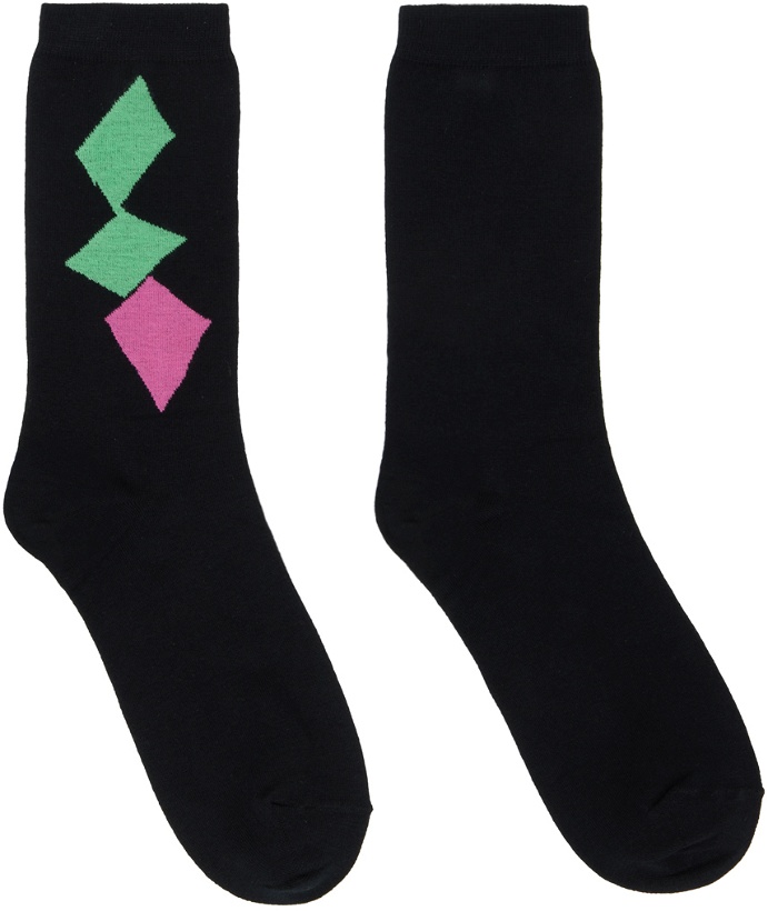 Photo: Comme des Garçons Homme Plus Black Intarsia Socks