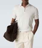 Allude Cotton, silk, and cashmere polo shirt