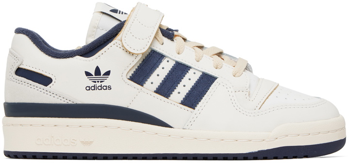 Photo: adidas Originals Off-White & Navy Forum 84 Sneakers