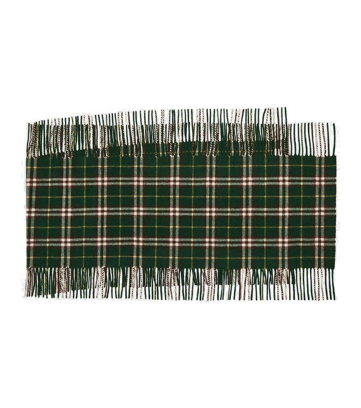 Photo: Burberry Burberry Check fringed cashmere scarf