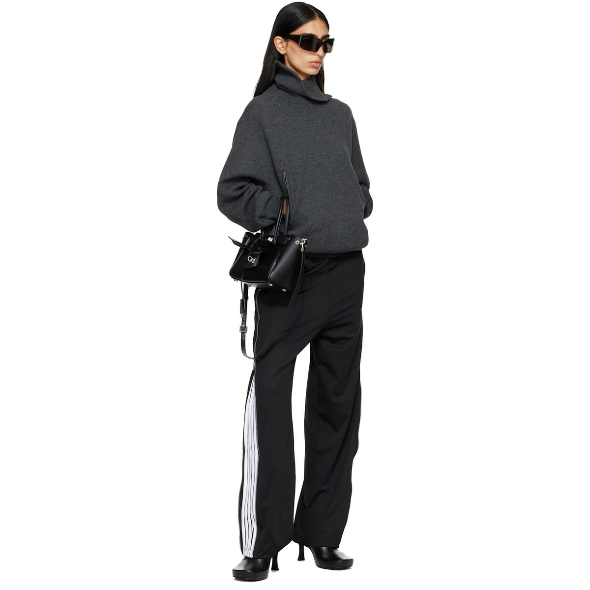 Balenciaga Gray Back-To-Front Turtleneck