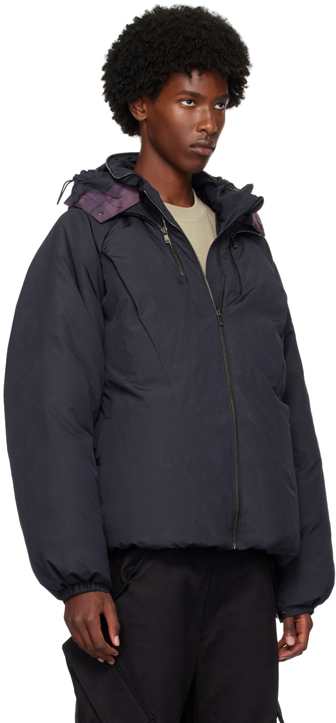 JiyongKim Navy Sun-Bleached Down Jacket