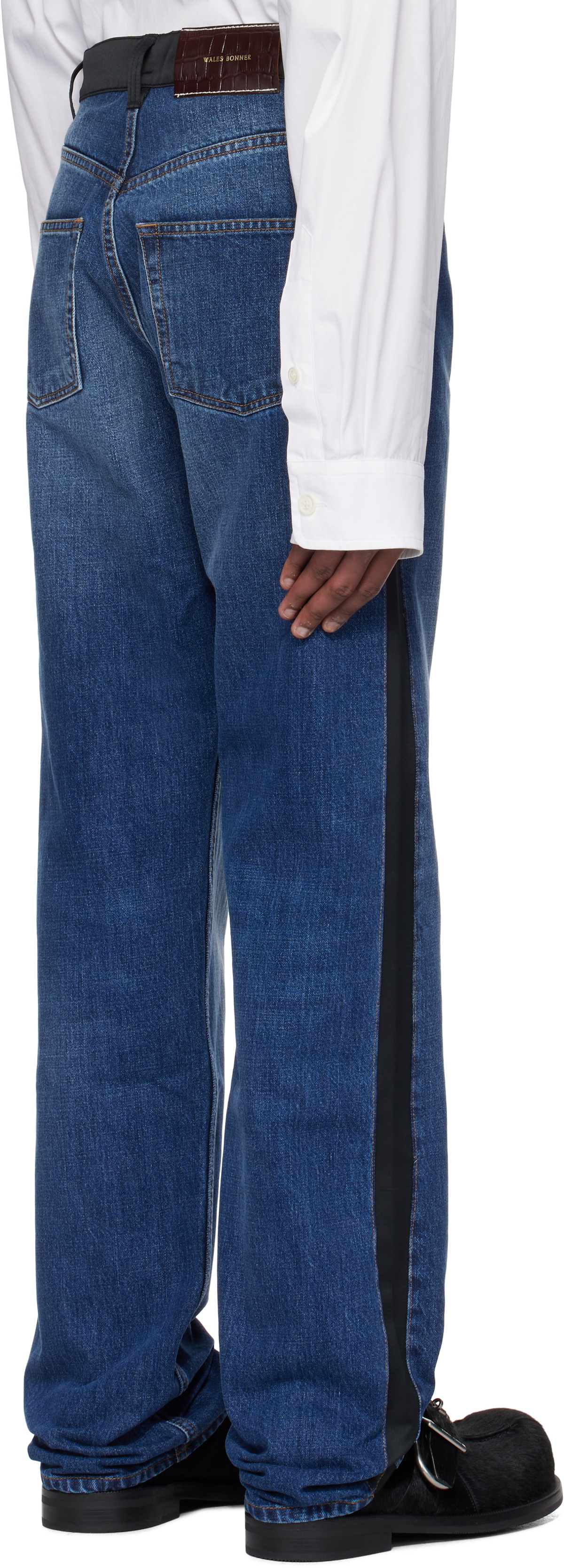 Wales Bonner Blue & Black Echo Jeans