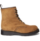 Noah - Solovair Leather-Trimmed Suede Boots - Brown
