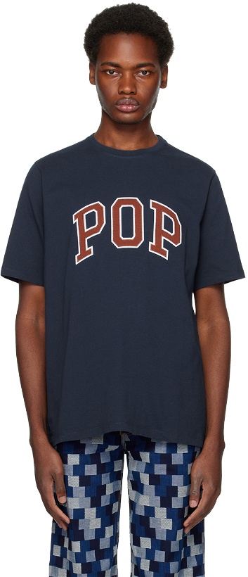 Photo: Pop Trading Company Navy Arch T-Shirt
