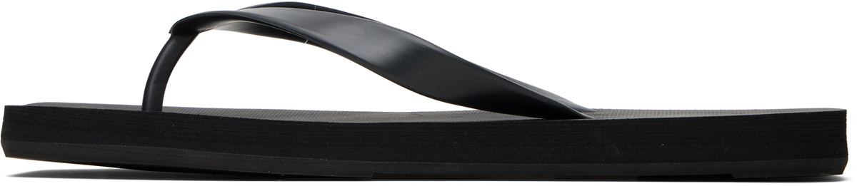 HELIOT EMIL Black 'HE' Flip-Flops