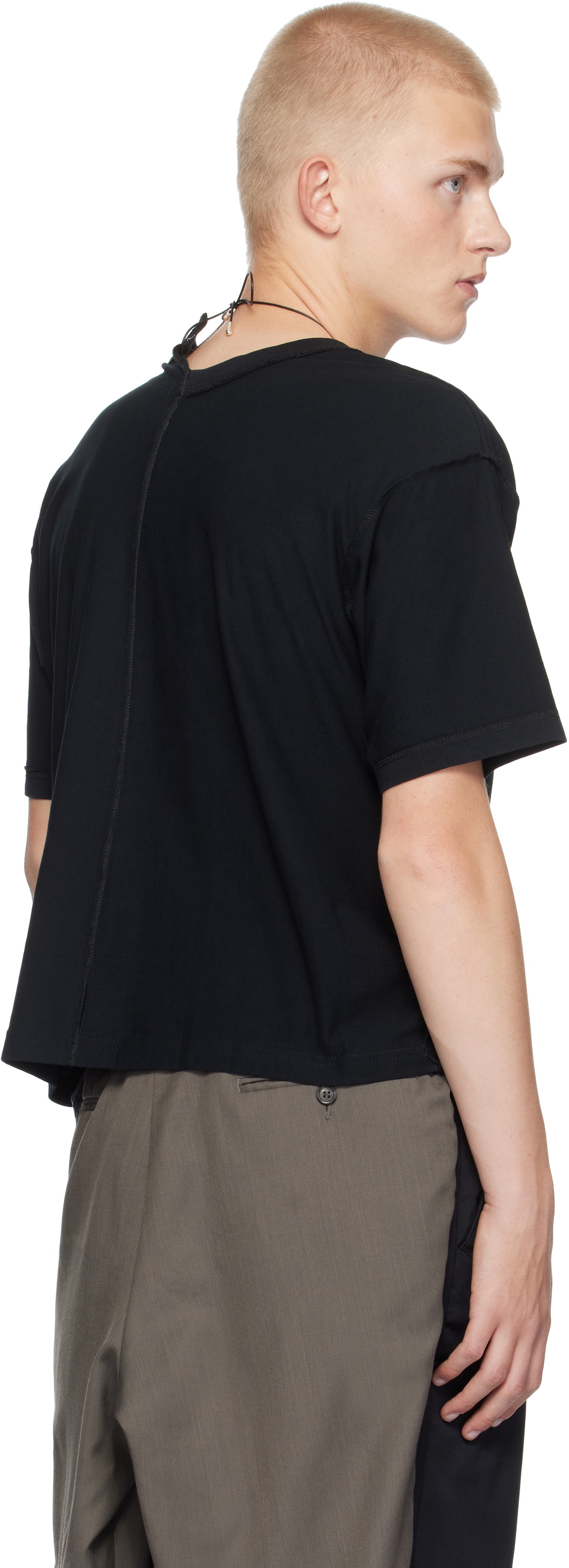 Hodakova hodakova asymmetric split tシャツ Hodakova hodakova asymmetric split t-shirt