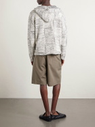 Auralee - Patchwork Cotton and Linen-Blend Hoodie - Gray