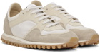 Spalwart White & Taupe Marathon Trail Low Sneakers