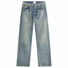 Rhude Men's Relaxed Traxedo Denim Jeans in Isla Indigo