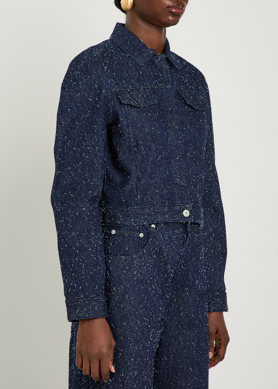 Jacquemus La Veste De-nimes Ovalo Denim Jacket Navy