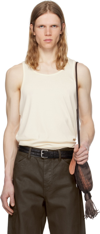 Photo: LEMAIRE Off-White Cotton Tank Top