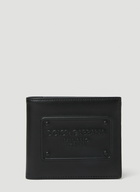 Logo Embossed Wallet in Black