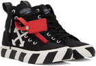 Off-White Black Mid-Top Vulcanized Sneakers