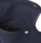 Jacquemus - La Banane Logo-Embellished Leather-Trimmed Cotton-Canvas Belt Bag - Blue