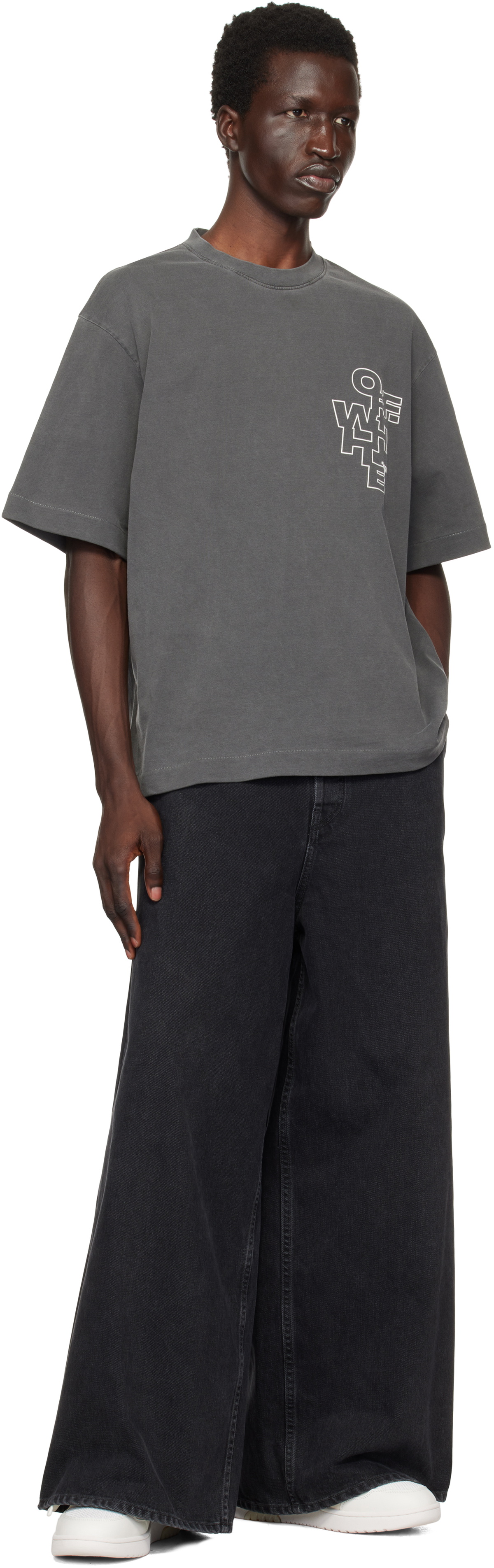 Off-White Black Outline Arrow Skate T-shirt Off-White