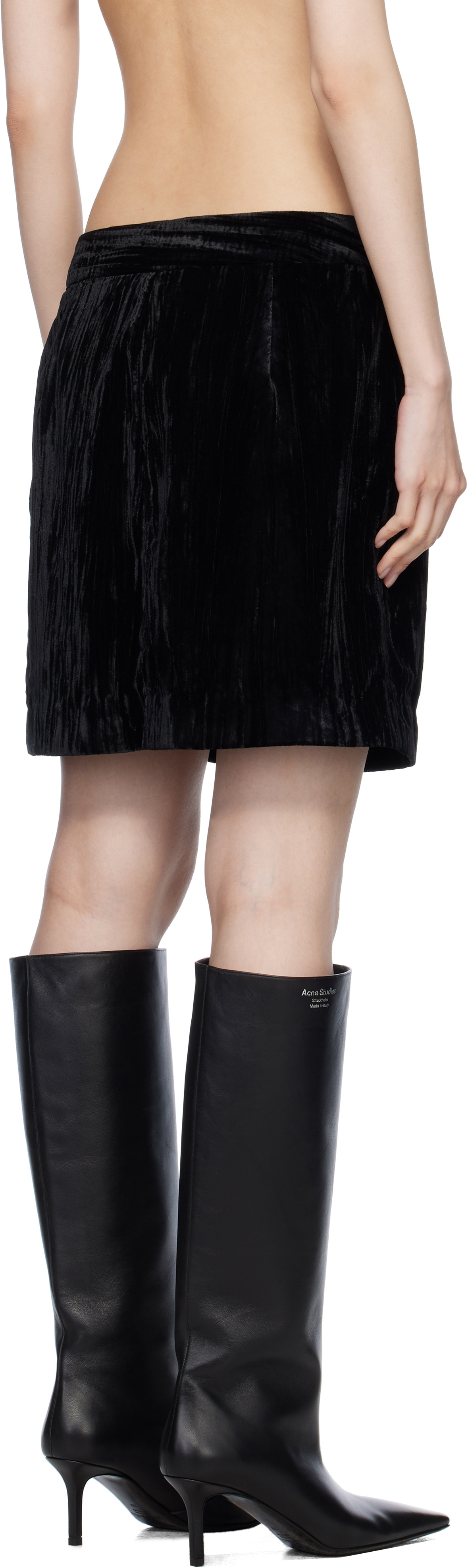 Holzweiler Black Cygnet Velvet Miniskirt