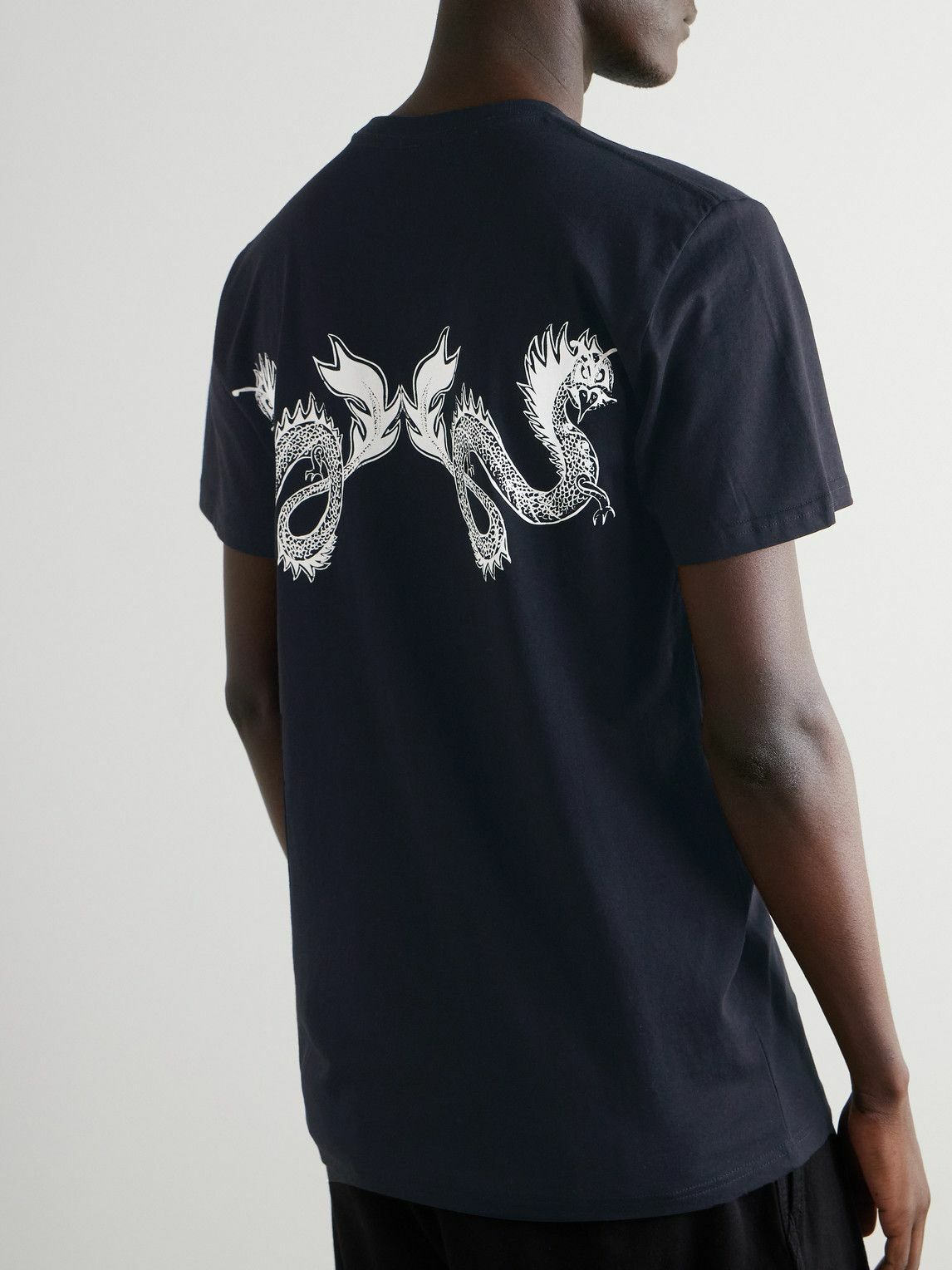 MANAAKI - Taniwha Logo-Print Cotton-Jersey T-Shirt - Black