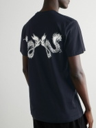 MANAAKI - Taniwha Logo-Print Cotton-Jersey T-Shirt - Black