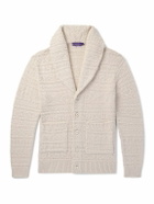 Ralph Lauren Purple label - Shawl-Collar Textured Cotton and Wool-Blend Cardigan - Neutrals