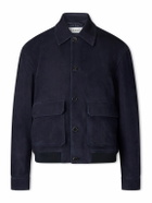 FRAME - Suede Blouson Jacket - Blue