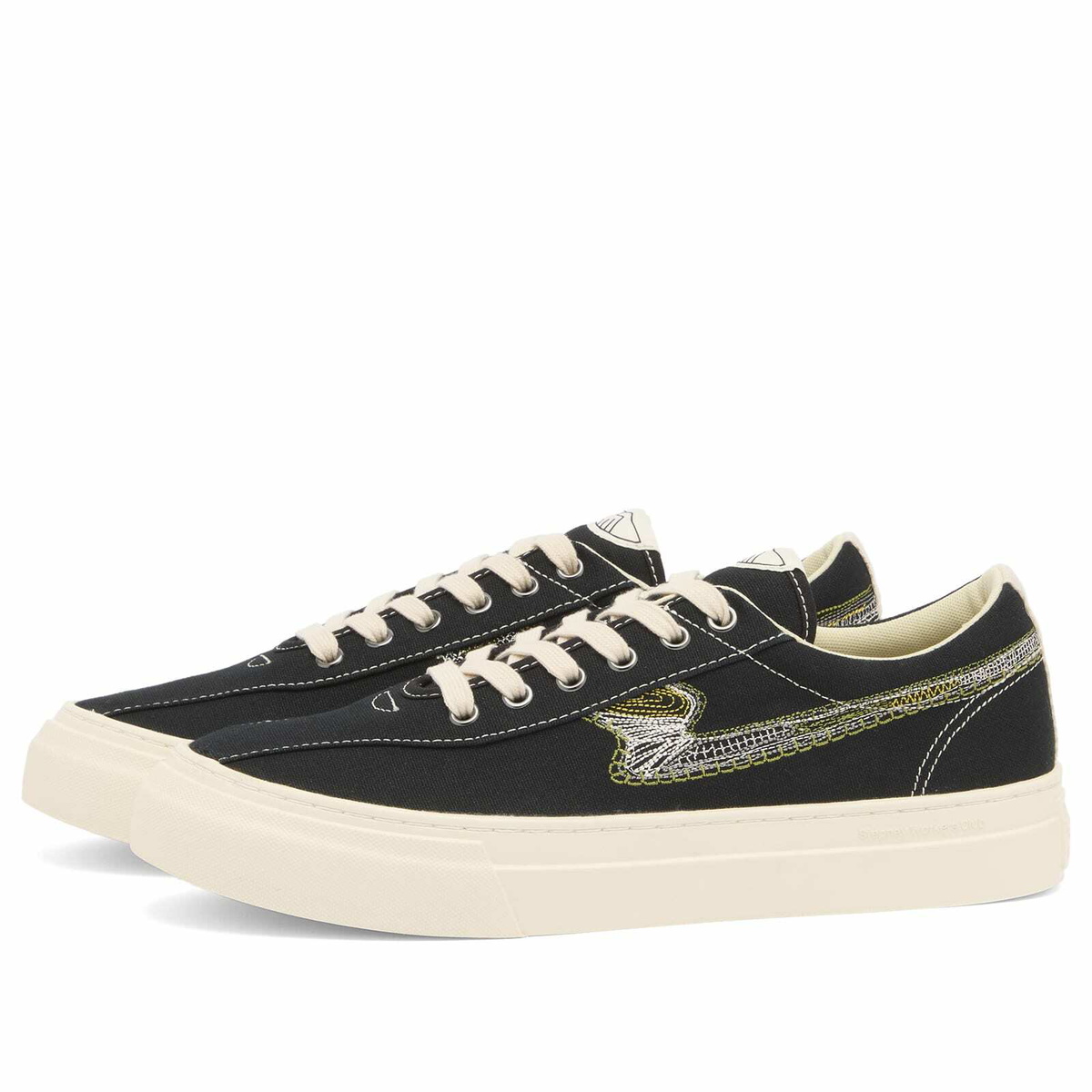 Stepney Workers Club Men's Dellow S-Strike Repair Stitch Sneaker in Black