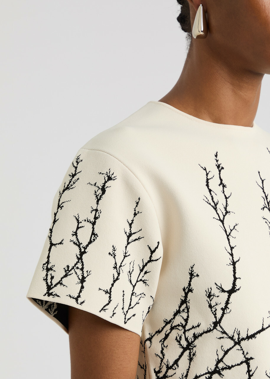 Alexander Mcqueen Thorn Branches Knitted Crop top Multi Print
