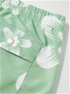 Bather - Straight-Leg Mid-Length Floral-Print Swim Shorts - Green