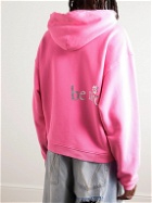 ERL - Printed Cotton-Jersey Hoodie - Pink