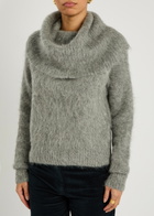 Toteme Funnel-neck Brushed Alpaca-blend Jumper Grey