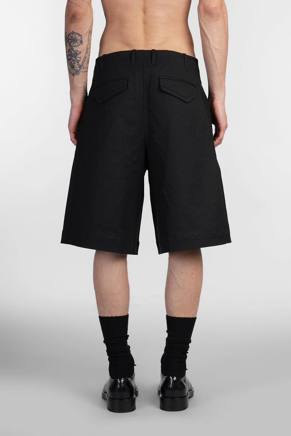 J.L-A.L Static Short Shorts In Black Cotton