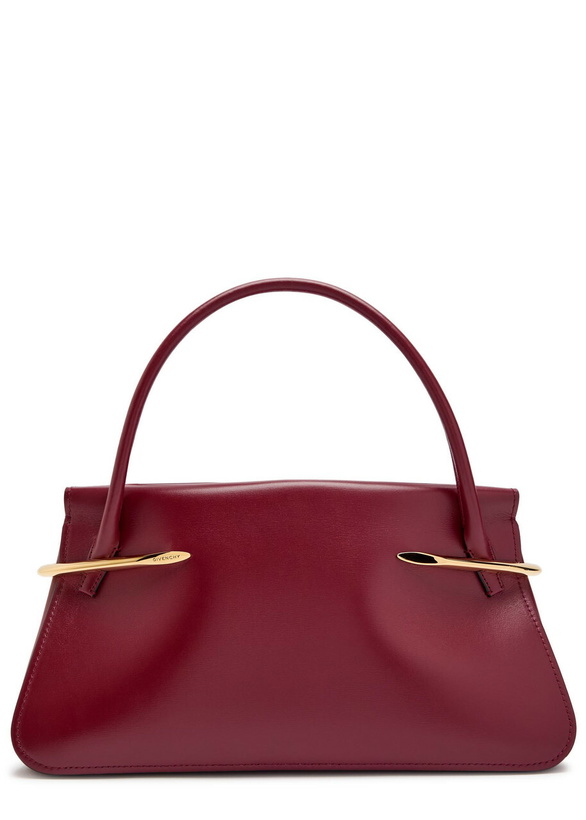 Photo: Givenchy Pinch Medium Leather top Handle bag - Burgundy - One Size