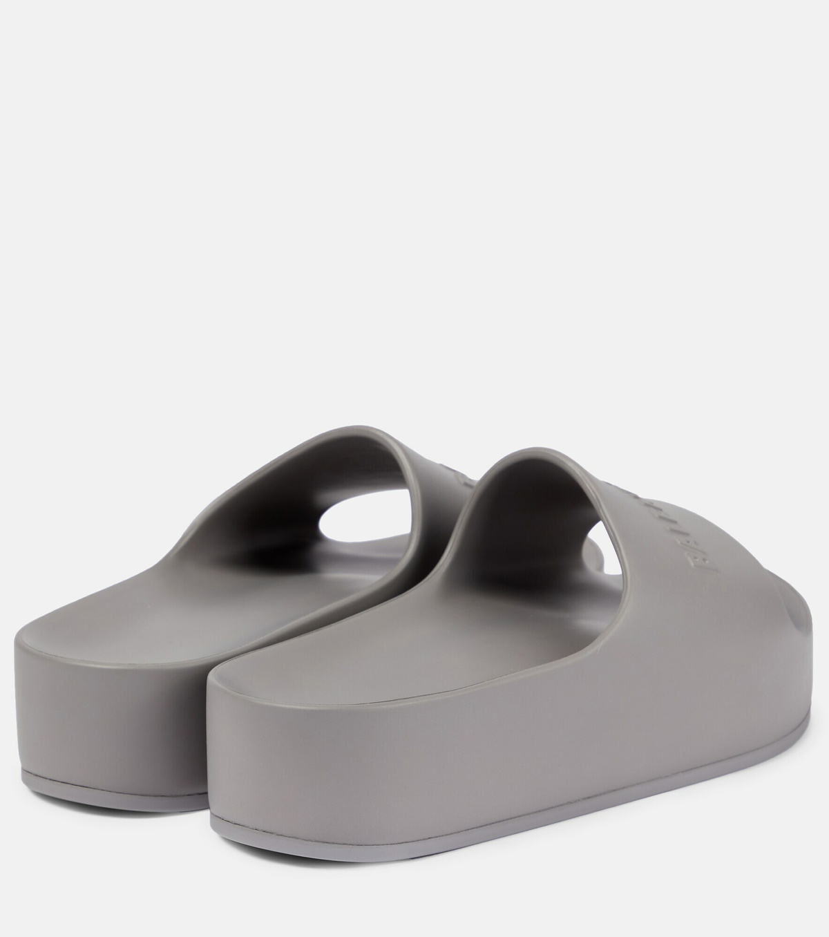 靴 balenaciaga Logo Rubber Slides Balenciaga - Logo-Embossed Rubber Slides - Blue Balenciaga