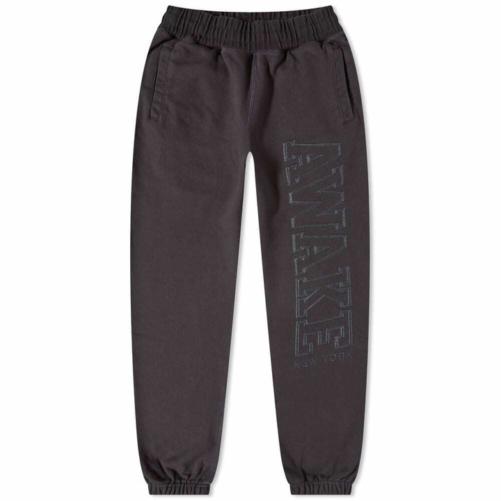 Photo: Awake NY Men's Block Logo Sweat Pant in Charcoal