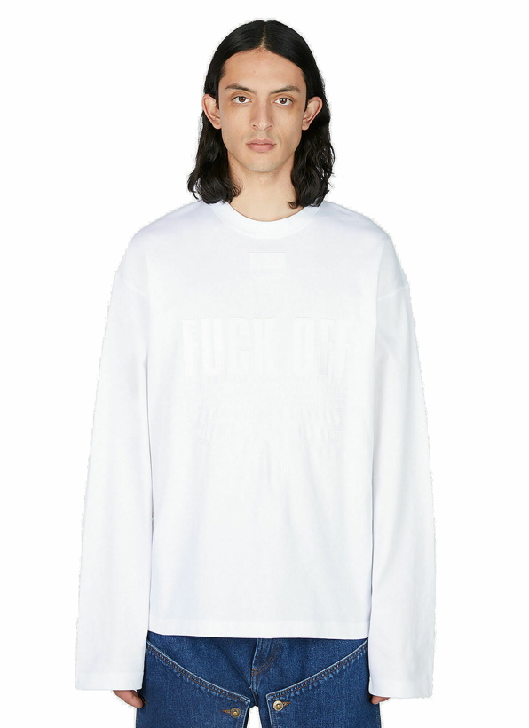 Photo: VTMNTS - Fuck Off Long Sleeve T-Shirt in White