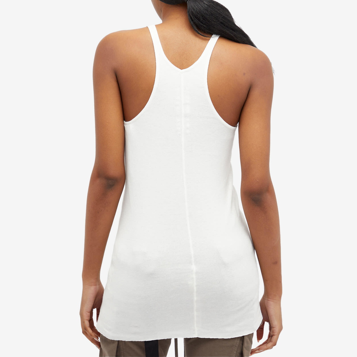 Rick Owens DRKSHDW Women's Racer Back Tank Vest in Milk