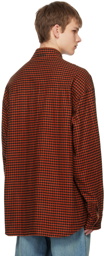 Balenciaga Red Check Reversible Shirt