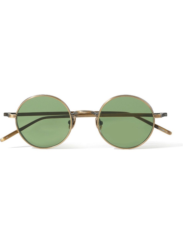 Photo: Matsuda - Round-Frame Gold-Tone Titanium Sunglasses