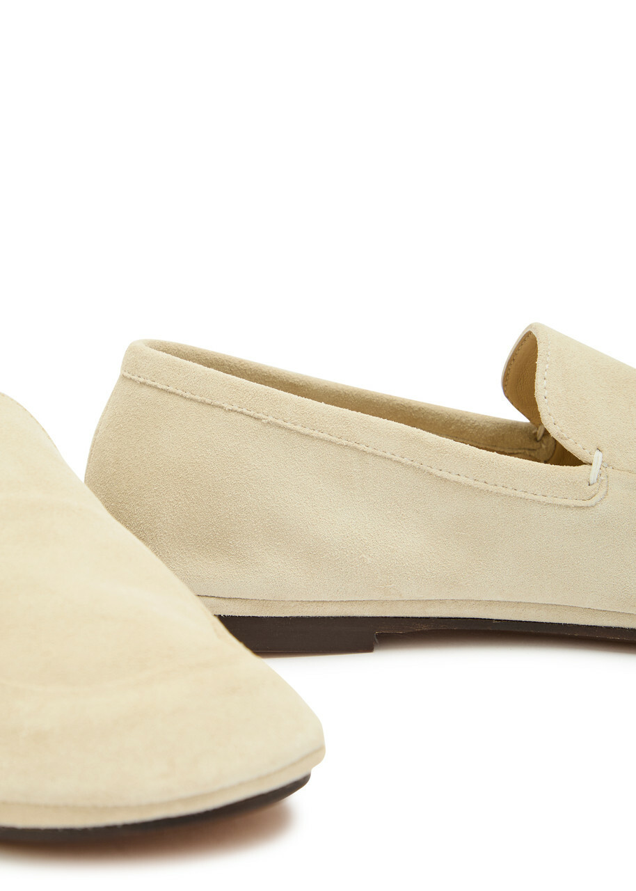 Lemaire Suede Loafers White