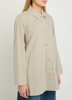 Eileen Fisher Cotton Overshirt Beige
