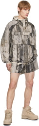 RCOS Off-White & Brown 2-In-1 Nylon Running Shorts