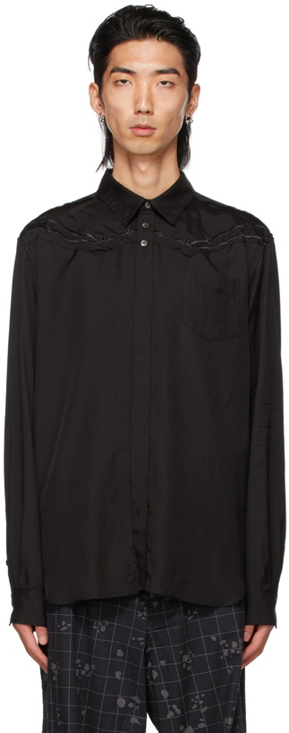 Photo: Undercover Black Cotton Western Shirt
