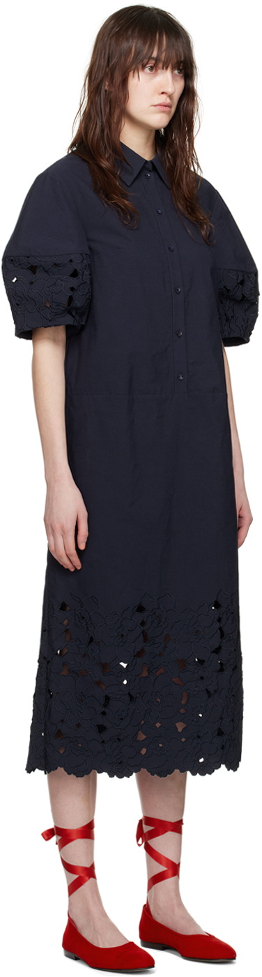 knee length dresses for ladies Grace Puff Sleeve Midi Dress