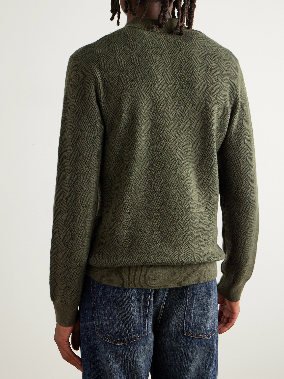 Mr P. - Knitted Wool and Cashmere-Blend Sweater - Green