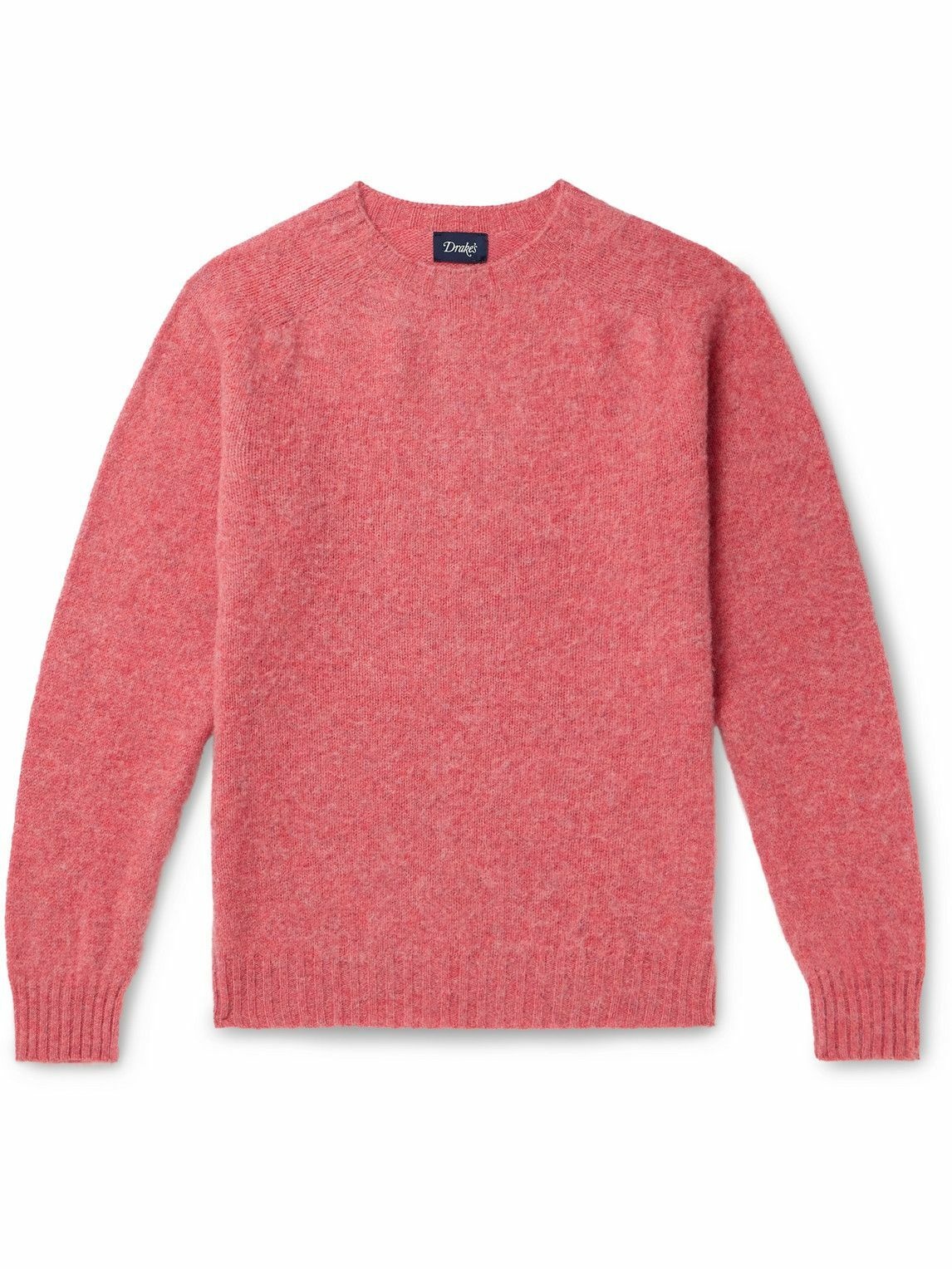 Photo: Drake's - Brushed Virgin Shetland Wool Sweater - Pink