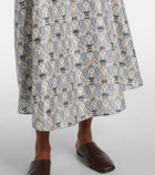 Loro Piana Mila printed silk midi dress